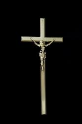 18” Metal Crucifix Rope Effect